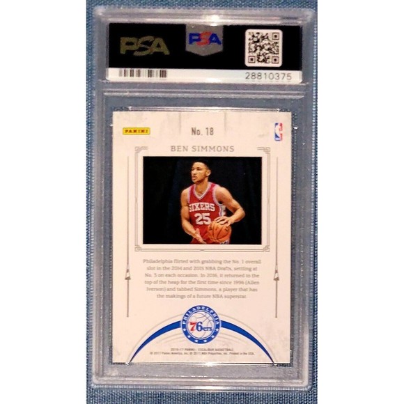2016 PANINI EXCALIBUR (Jousting) BEN SIMMONS #18 PSA 10 GEM MINT - Picture 2 of 2